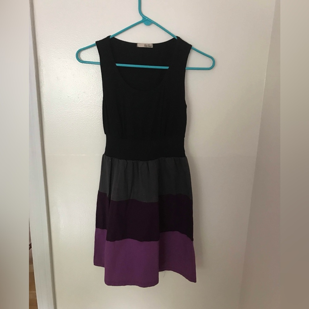 Be Bop Purple Grey Black Dress